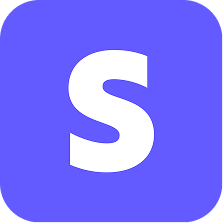 Square purple icon with a large white S in the center.